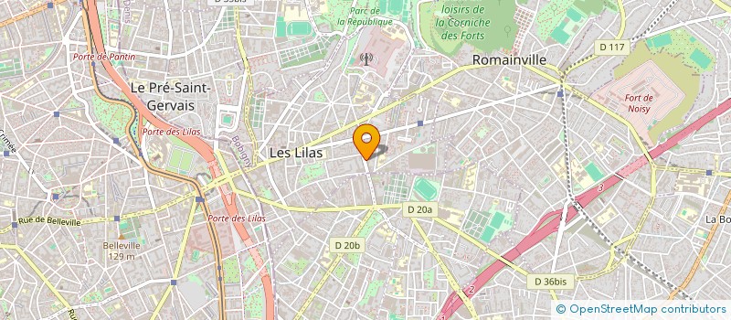 localisation de l'entreprise MONSIEUR CHRISTOPHE CHAROUSSET  LES LILAS