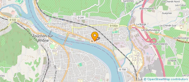 localisation de l'entreprise MONSIEUR CHRISTOPHE CHAUMONT  TAIN-L'HERMITAGE