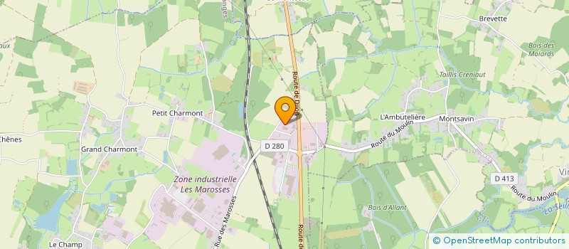 localisation de l'entreprise MONSIEUR CHRISTOPHE CHAUX  BRANGES