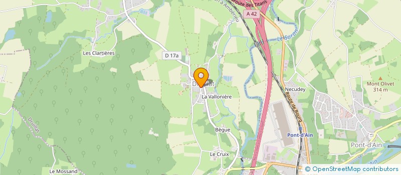 localisation de l'entreprise MONSIEUR CHRISTOPHE CHAZALLET  DRUILLAT