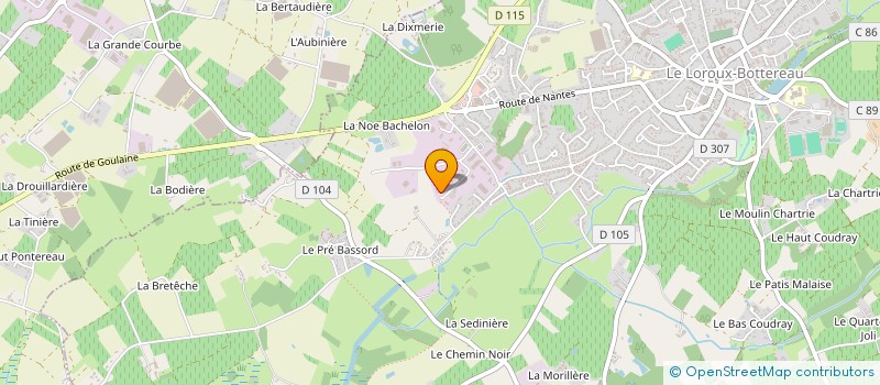 localisation de l'entreprise MONSIEUR CHRISTOPHE CHIRON  LE LOROUX-BOTTEREAU