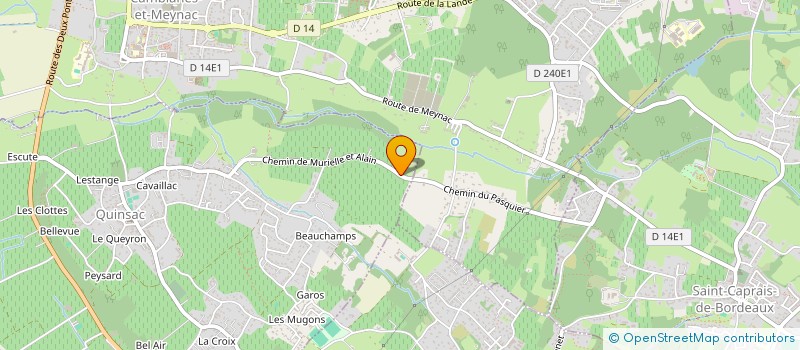 localisation de l'entreprise MONSIEUR CHRISTOPHE CHOTARD  QUINSAC