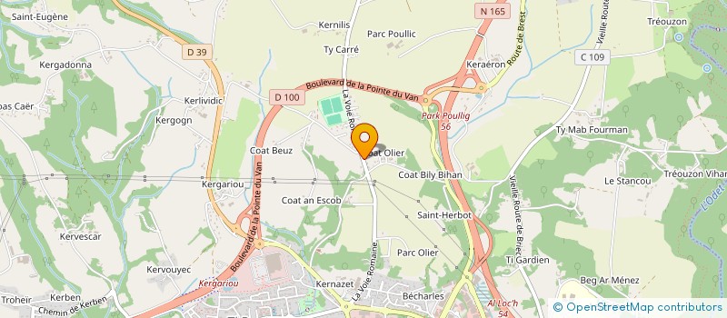 localisation de l'entreprise MONSIEUR CHRISTOPHE COATMEUR à QUIMPER