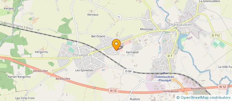 localisation de l'entreprise MONSIEUR CHRISTOPHE COCGUEN à CHATELAUDREN-PLOUAGAT