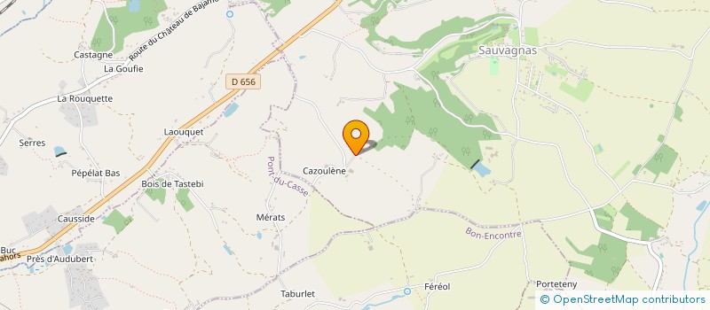 localisation de l'entreprise MONSIEUR CHRISTOPHE COLLIE  SAUVAGNAS