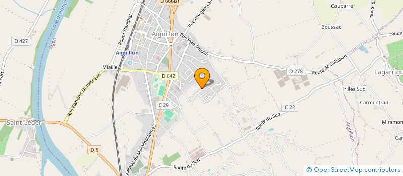 localisation de l'entreprise MONSIEUR CHRISTOPHE COLOMBERA  AIGUILLON