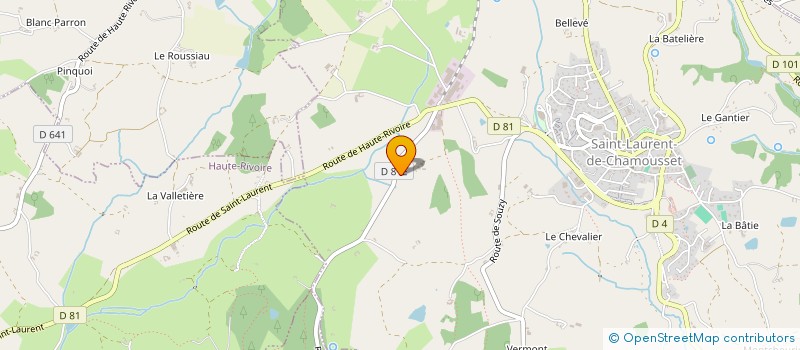 localisation de l'entreprise MONSIEUR CHRISTOPHE COSSUTTA  SAINT-LAURENT-DE-CHAMOUSSET