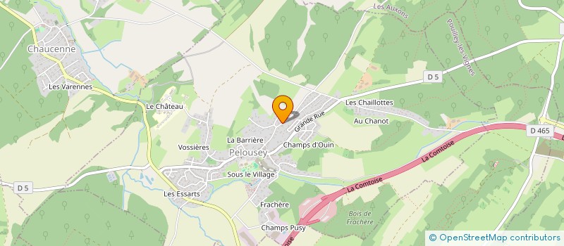 localisation de l'entreprise MONSIEUR CHRISTOPHE COTE  PELOUSEY