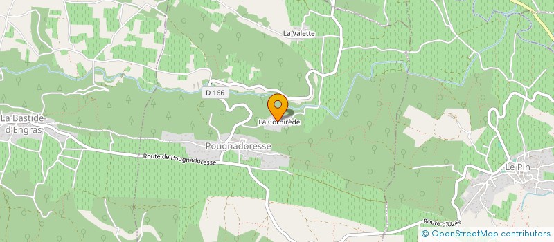 localisation de l'entreprise MONSIEUR CHRISTOPHE COUDERC  POUGNADORESSE