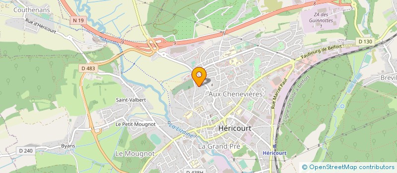 localisation de l'entreprise MONSIEUR CHRISTOPHE COUDERC  HERICOURT