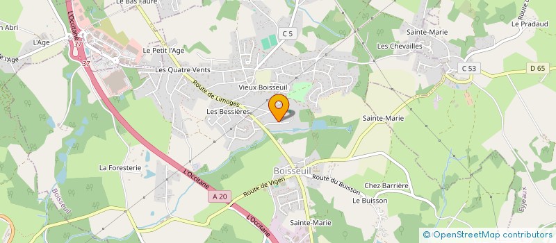 localisation de l'entreprise MONSIEUR CHRISTOPHE COURCAUD à BOISSEUIL