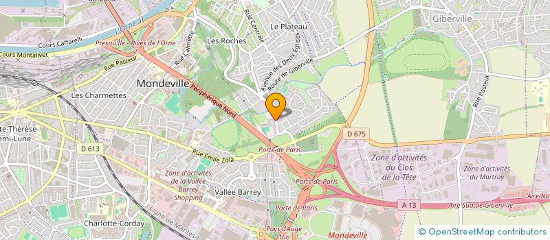 localisation de l'entreprise MONSIEUR CHRISTOPHE CUSSY  MONDEVILLE