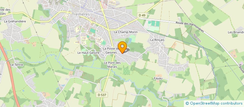 localisation de l'entreprise MONSIEUR CHRISTOPHE DAGUIN  TREILLIERES