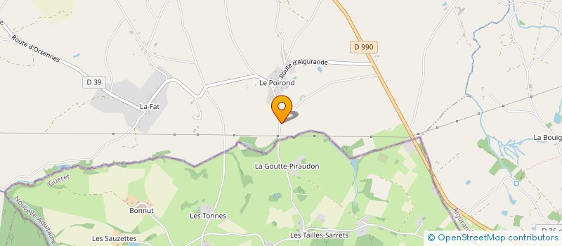 localisation de l'entreprise MONSIEUR CHRISTOPHE DALLOT à AIGURANDE