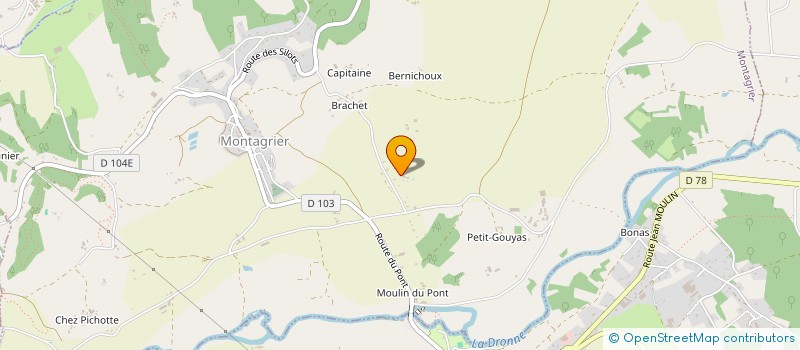 localisation de l'entreprise MONSIEUR CHRISTOPHE DE ALMEIDA DOS SANTOS  MONTAGRIER