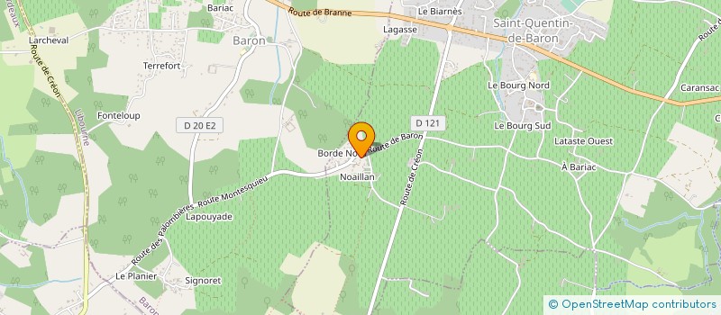 localisation de l'entreprise MONSIEUR CHRISTOPHE DEBET  SAINT-QUENTIN-DE-BARON