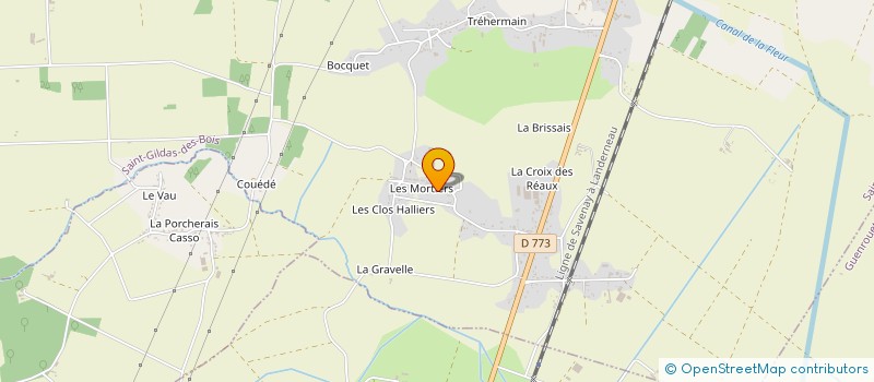 localisation de l'entreprise MONSIEUR CHRISTOPHE DECLUSEAU  SAINT-GILDAS-DES-BOIS