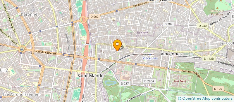 localisation de l'entreprise MONSIEUR CHRISTOPHE DREUX  VINCENNES