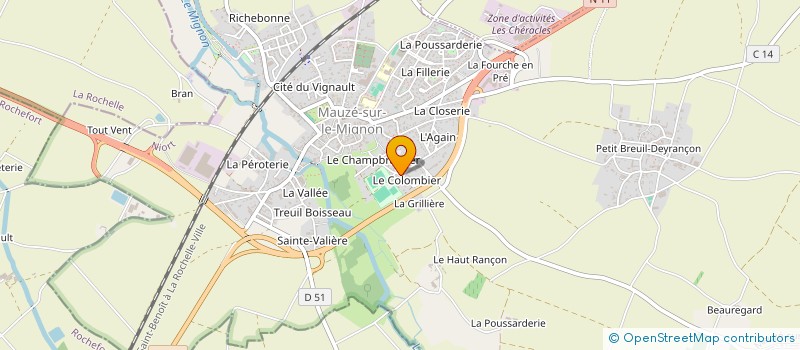 localisation de l'entreprise MONSIEUR CHRISTOPHE DRIANCOURT  MAUZE-SUR-LE-MIGNON