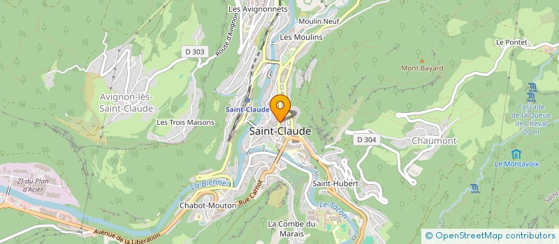 localisation de l'entreprise MONSIEUR CHRISTOPHE DURAFFOURG  SAINT-CLAUDE