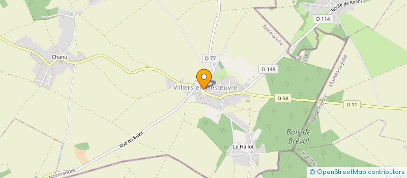 localisation de l'entreprise MONSIEUR CHRISTOPHE ELLEY  VILLIERS-EN-DESUVRE