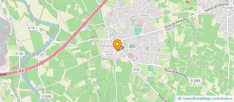 localisation de l'entreprise MONSIEUR CHRISTOPHE ESPUNY  FLORENSAC