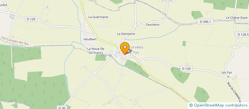 localisation de l'entreprise MONSIEUR CHRISTOPHE EVENO à LES CORVEES-LES-YYS