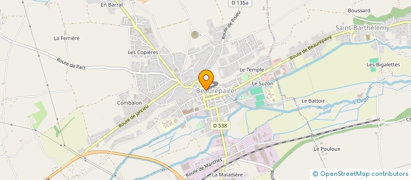 localisation de l'entreprise MONSIEUR CHRISTOPHE FERNANDEZ  BEAUREPAIRE