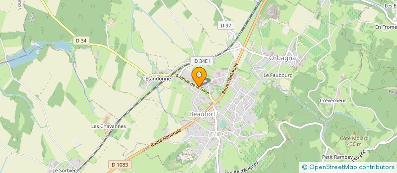 localisation de l'entreprise MONSIEUR CHRISTOPHE FONTAINE  BEAUFORT-ORBAGNA