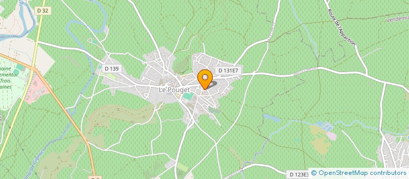 localisation de l'entreprise MONSIEUR CHRISTOPHE FORTIN  LE POUGET