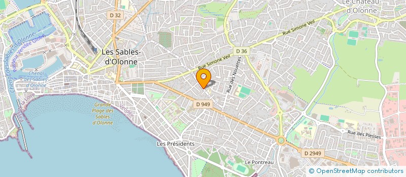 localisation de l'entreprise MONSIEUR CHRISTOPHE FOURNIER à LES SABLES D'OLONNE