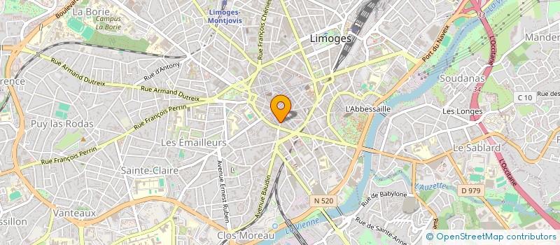 localisation de l'entreprise MONSIEUR CHRISTOPHE FOURRE à LIMOGES