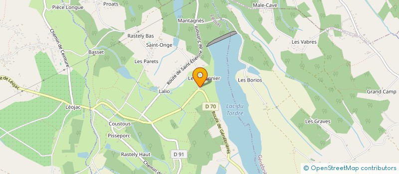 localisation de l'entreprise MONSIEUR CHRISTOPHE FROMAGER  LEOJAC