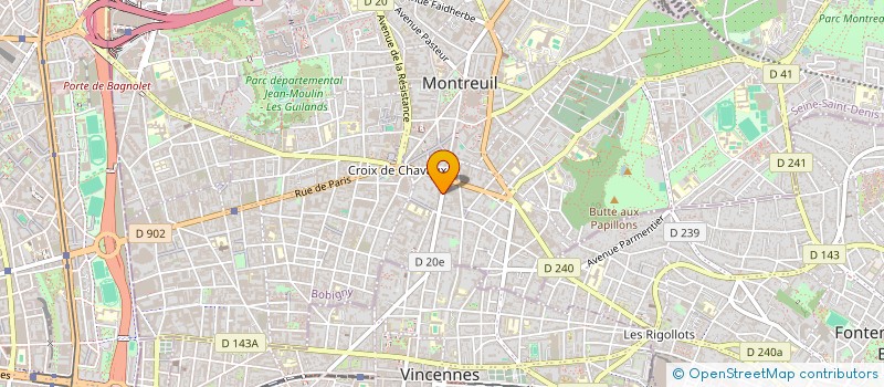 localisation de l'entreprise MONSIEUR CHRISTOPHE GAEL à MONTREUIL