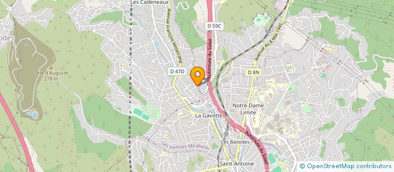 localisation de l'entreprise MONSIEUR CHRISTOPHE GASCUEL à LES PENNES-MIRABEAU