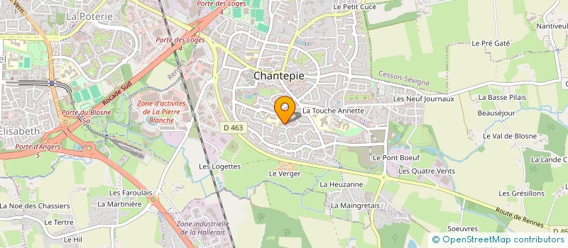 localisation de l'entreprise MONSIEUR CHRISTOPHE GASTEL  CHANTEPIE