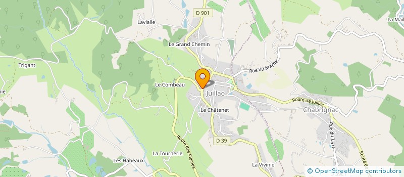 localisation de l'entreprise MONSIEUR CHRISTOPHE GAUDIN à JUILLAC