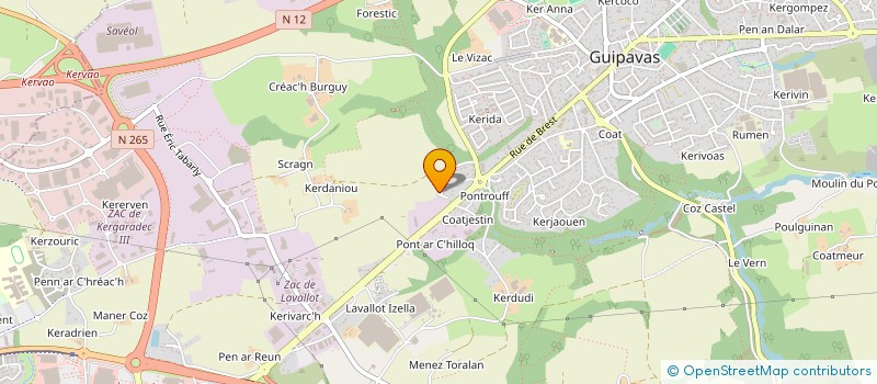 localisation de l'entreprise MONSIEUR CHRISTOPHE GESTIN à GUIPAVAS
