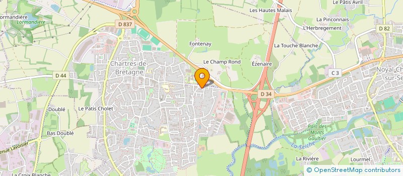 localisation de l'entreprise MONSIEUR CHRISTOPHE GILLET à CHARTRES-DE-BRETAGNE