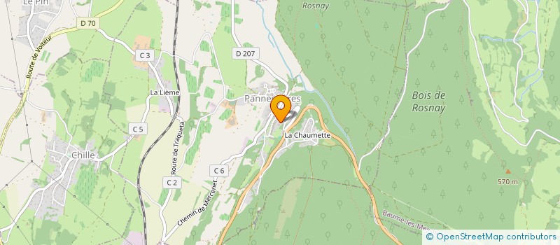 localisation de l'entreprise MONSIEUR CHRISTOPHE GIROUD  PANNESSIERES