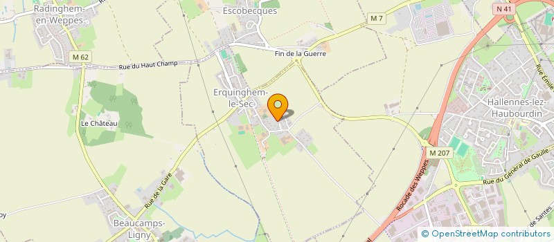 localisation de l'entreprise MONSIEUR CHRISTOPHE GODBERT  ERQUINGHEM-LE-SEC