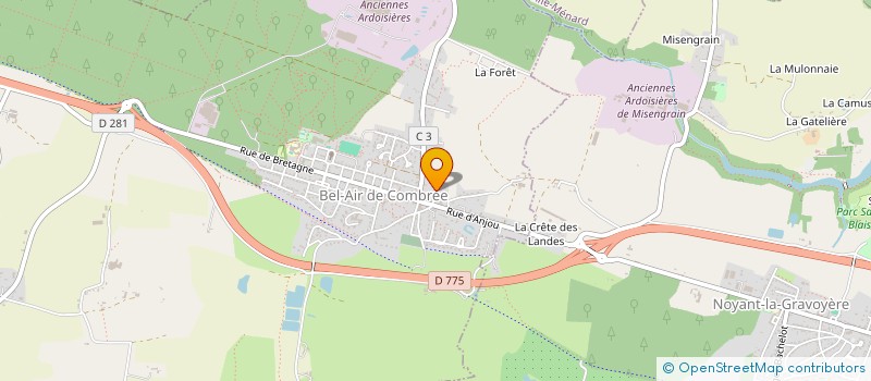 localisation de l'entreprise MONSIEUR CHRISTOPHE GRAND'JANY à OMBREE D'ANJOU