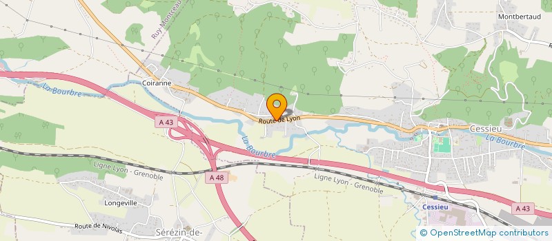 localisation de l'entreprise MONSIEUR CHRISTOPHE GRANOUX  SEREZIN-DE-LA-TOUR