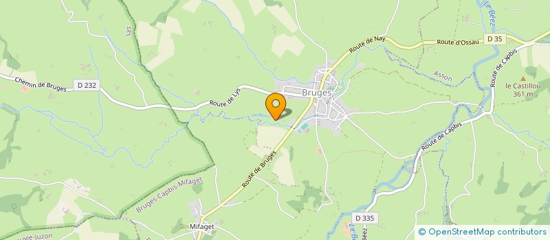 localisation de l'entreprise MONSIEUR CHRISTOPHE GRECO  BRUGES-CAPBIS-MIFAGET