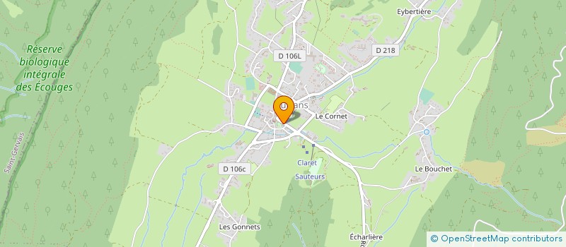 localisation de l'entreprise MONSIEUR CHRISTOPHE GUHUR  AUTRANS-MEAUDRE EN VERCORS