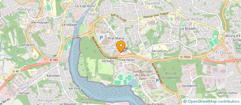 localisation de l'entreprise MONSIEUR CHRISTOPHE GUYADER à QUIMPER
