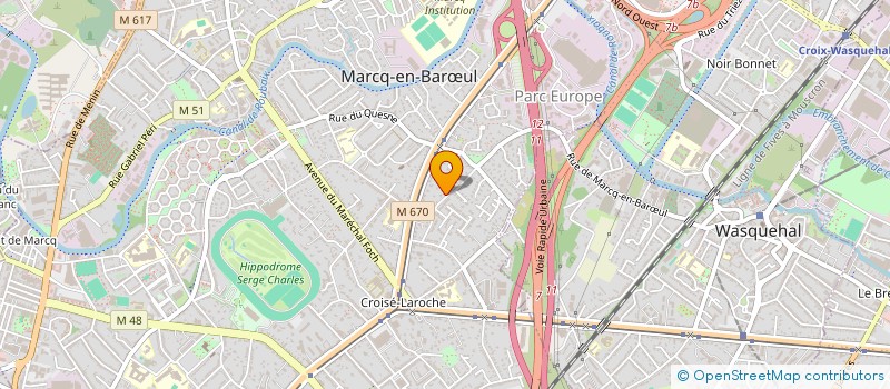 localisation de l'entreprise MONSIEUR CHRISTOPHE GUYADER à MARCQ-EN-BARŒUL