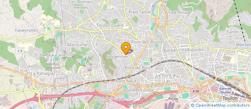 localisation de l'entreprise MONSIEUR CHRISTOPHE HARRAT à TOULON
