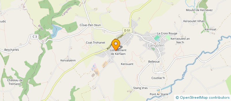 localisation de l'entreprise MONSIEUR CHRISTOPHE HEMERY  LANGOLEN