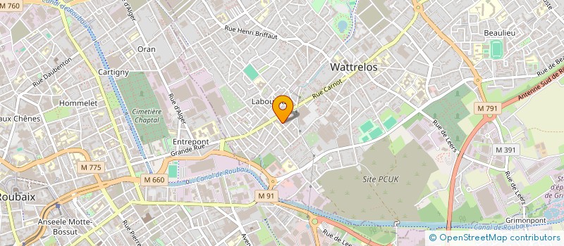 localisation de l'entreprise MONSIEUR CHRISTOPHE HENNEBELLE  WATTRELOS